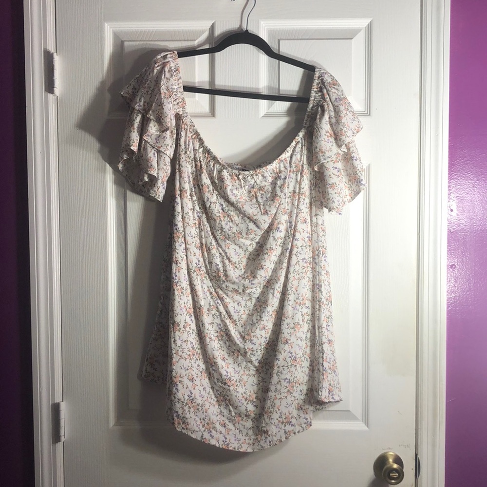 Fashion Nova flowy white patterned dress